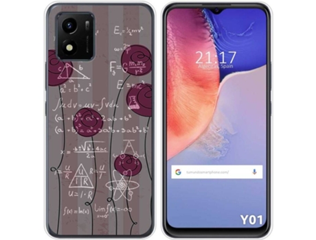Carcasa Vivo Y01 TUMUNDOSMARTPHONE Dibujos Flores Vintage Multicolor