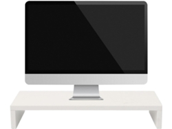 Rehausseur De Pantalla En Bois Blanco Para Ordenador, Soporte De Moniteur Ergonómico Rangement