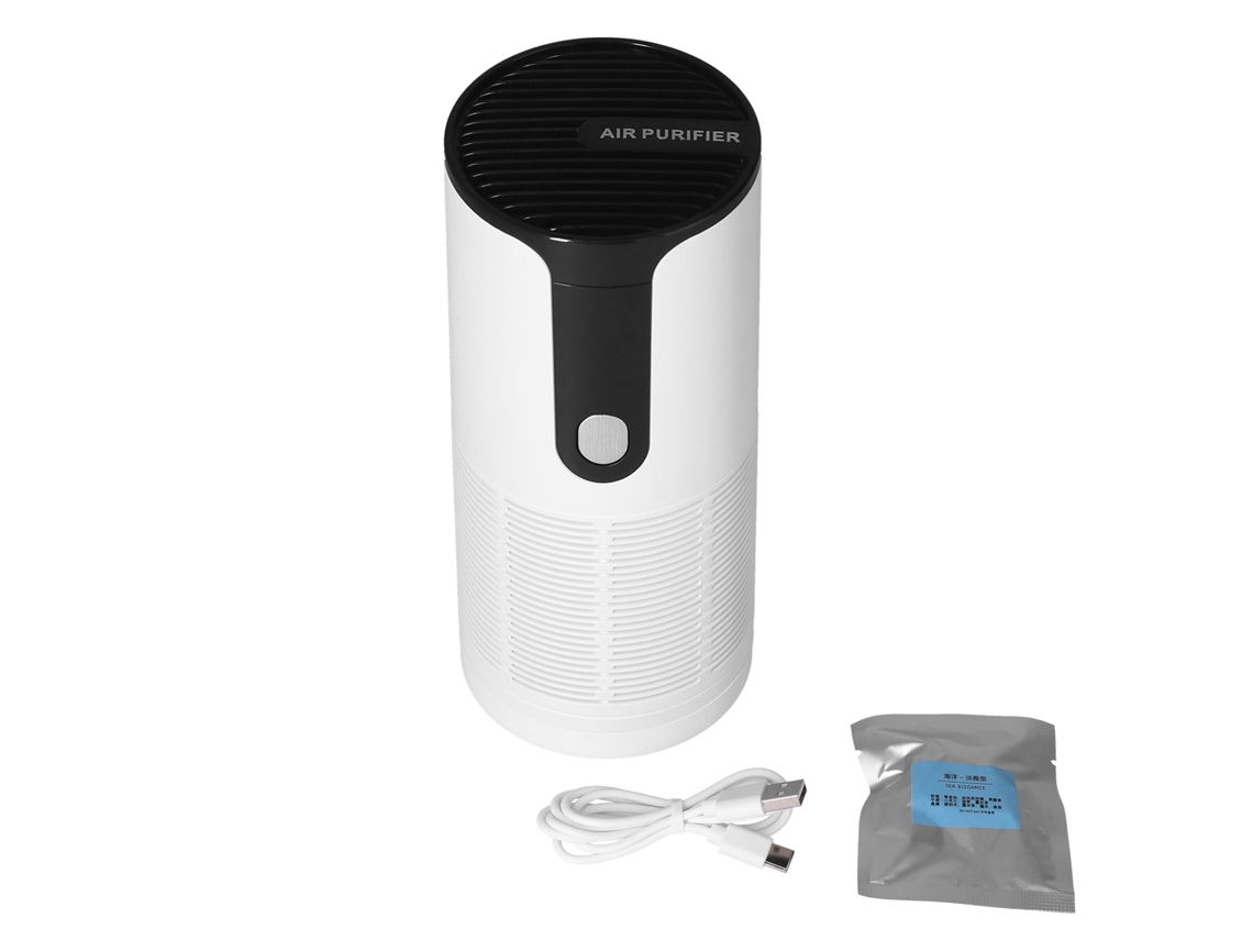 Purificador De Aire Portátil Con Iones Negativos, 10 Millones De Iones, 3 Velocidades, Usb, Para Coche Y Hogar, Blanco.
