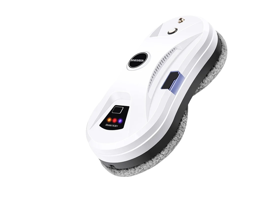 Robot limpiacristales, alta potencia de succión, pulverización de agua inteligente, 500 W blanco