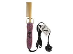 2026-peine Eléctrico Caliente Dual Para Alisar Y Rizar Pelo Conducción De Calor Uniforme 220v Plug Uk Morado Brillo