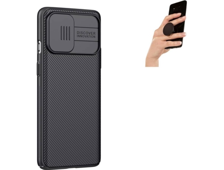 Carcasa y Popsocket Oneplus 8T Camshield Nillkin Negro