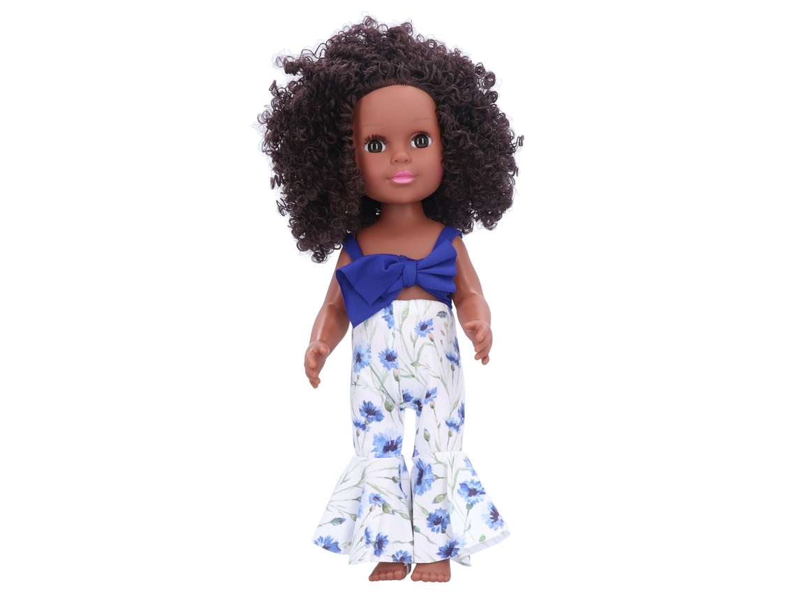 Boneca Bebê Reborn Lifelike 35cm Cabelo Cacheado Silicone Macio Brinquedo Coleção Presente
