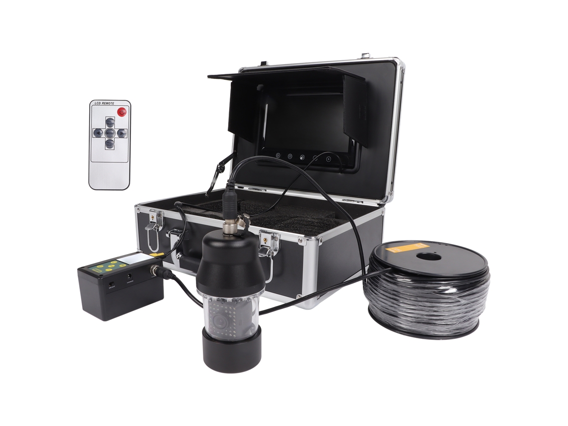 Cámara de pesca subacuática de 9 pulgadas, IP68, 360°, con 38 LED, 1000 TVL, EE. UU.