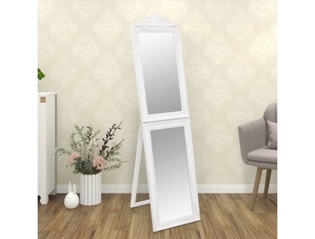 MAISON EXCLUSIVE Espejo de pie blanco 50x200 cm