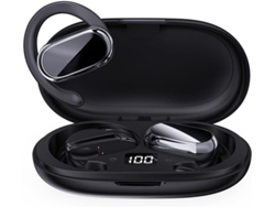 Auriculares abiertos, sonido panorámico de 360 ​​grados, sonido sin pérdidas DT4.0, conducción aérea, resistentes al agua PX7 JIAPEI (negro)