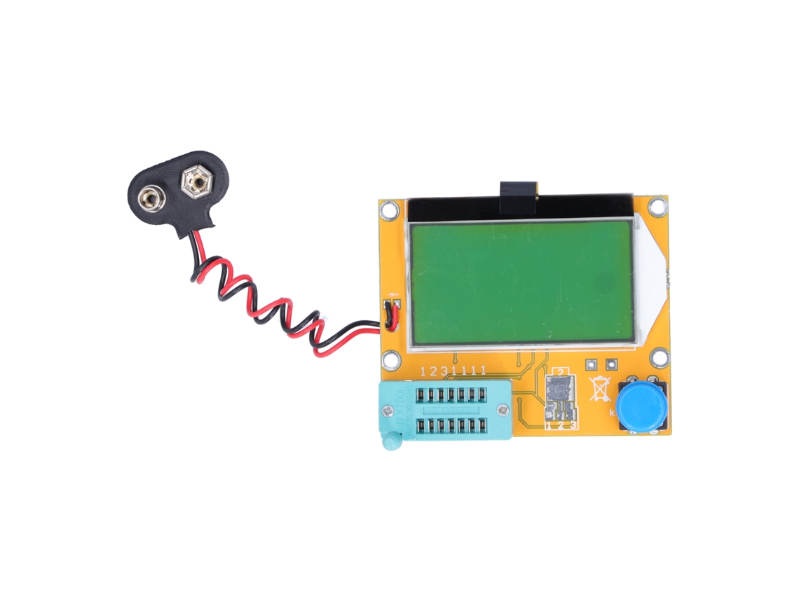 Probador De Transistores Con Pantalla Lcd Retroiluminada Para Componentes Electrónicos.
