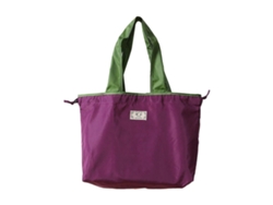 Sacola De Compras Grande, Reutilizável, Dobrável, Com Fecho De Cordão, Ideal Para Viagens E Supermercados, Roxa, Tamanho M.