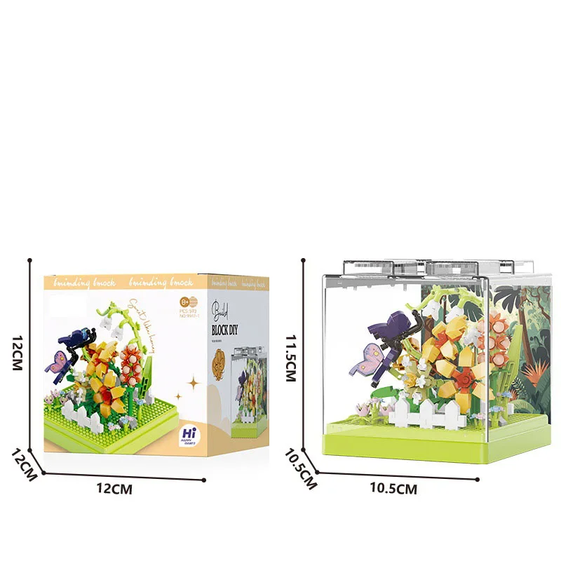 Caja De Insectos Creativa (mariposa), Bloques De Construcción En Miniatura, Juguete Educativo Para Niños Y Regalos.