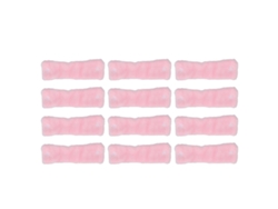 12 Rodillos De Pelo Sin Calor De Felpa Coral Rodillos Suaves Para Dormir Herramientas De Peinado Diy Rosa