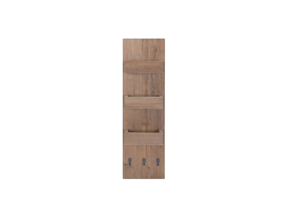 Estantería de pared de madera reciclada Alexandra House Living (30x30x100cm)
