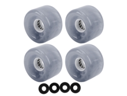 Vlrla-4 Piezas Ruedas Patinete Skateboard Longboard Resina Pu 78a Translúcidas Luminosas Gris