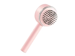 Cepillo para el cabello con mango largo para desenredar y prevenir la estática, masajea el cuero cabelludo, rosa.