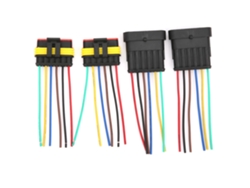 2 Conjuntos Conector Eléctrico Impermeable Para Coche Con Cable 4/5/6 Pin