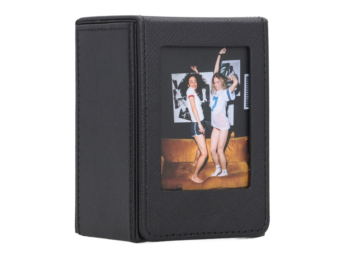 Caja De Almacenamiento Para Tarjetas De Fotos Pvc Con 50 Hojas Capacidad Grande 3 Pulgadas Negro