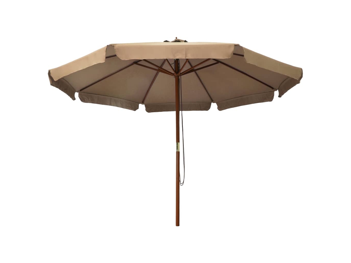 Maison Exclusive - Sombrilla de exterior con poste de madera 330 cm Gris-marrón