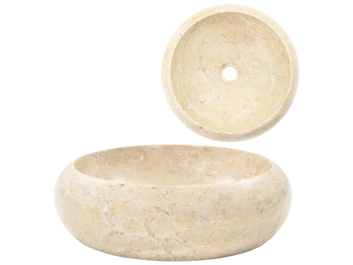 Lavabo 40x12 cm Mármol Crema DKD HOME DECOR