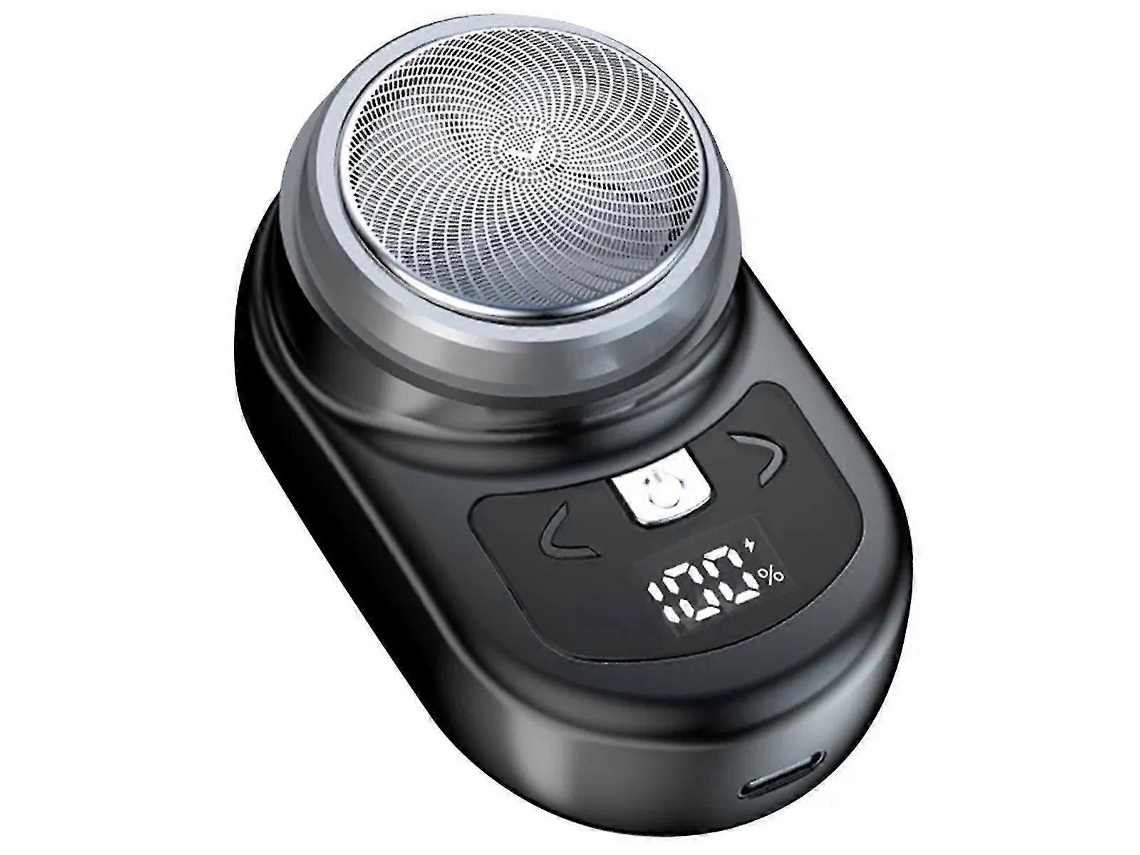Afeitadora eléctrica portátil de bolsillo para hombres, mini afeitadora de barba, pantalla LCD, recargable, para viajes y uso doméstico D Rosewell