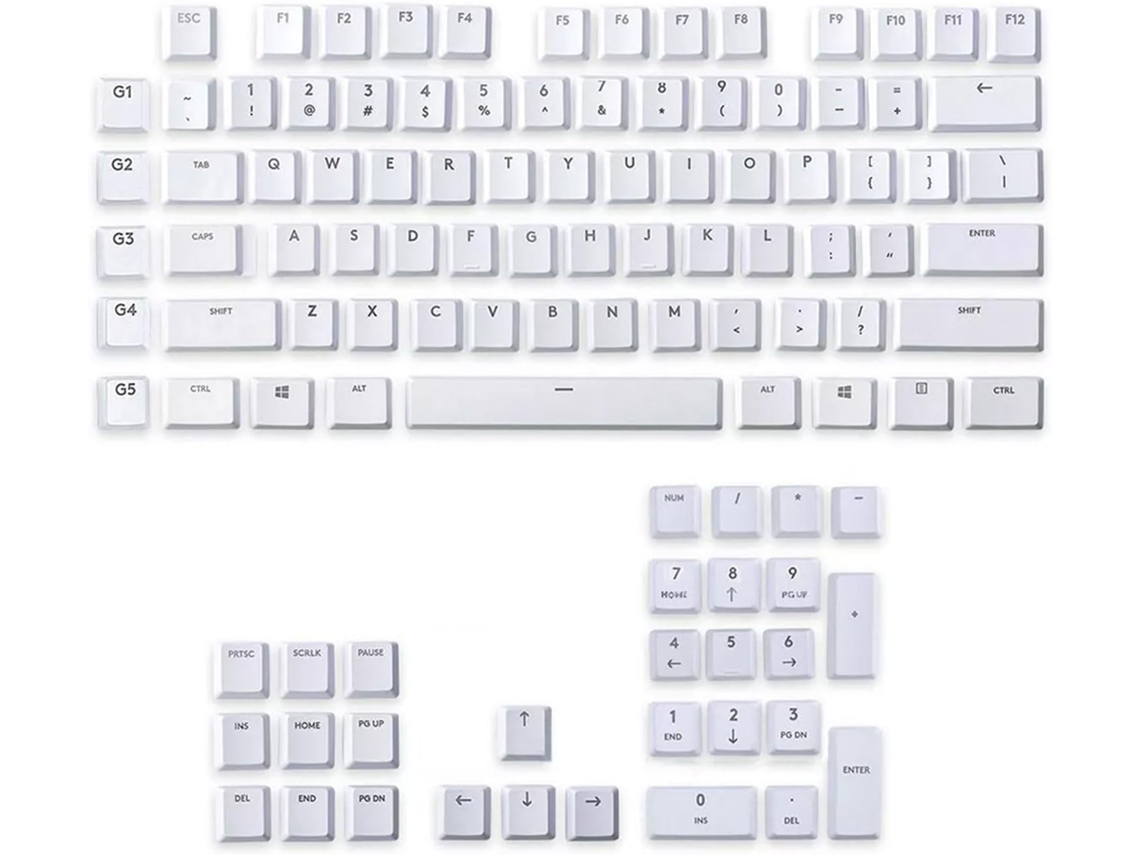 Teclas Ergonómicas Texturizadas Para Instalar Teclados Gaming Tkl Resistentes Al Desgaste G915/g913/g815/g813.