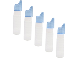 Juego De 5 Frascos Vacíos Recargables De 70 Ml Para Pulverizador Nasal En Abs Azul, A Prueba De Fugas Y Adecuados.
