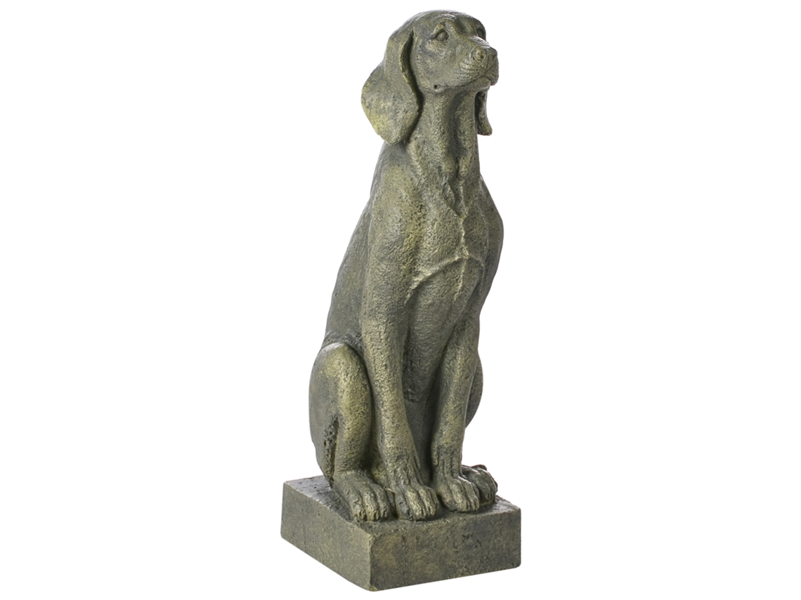 Estátua Para Jardim Nairobi Cão Verde