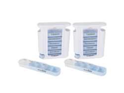 Cajas de medicamentos portátiles, 28 cuadrículas semanales