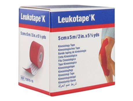 ESSITY Leukotape K Banda Taping de Kinesiológía 5 Cm X 5 M Color : Rojo