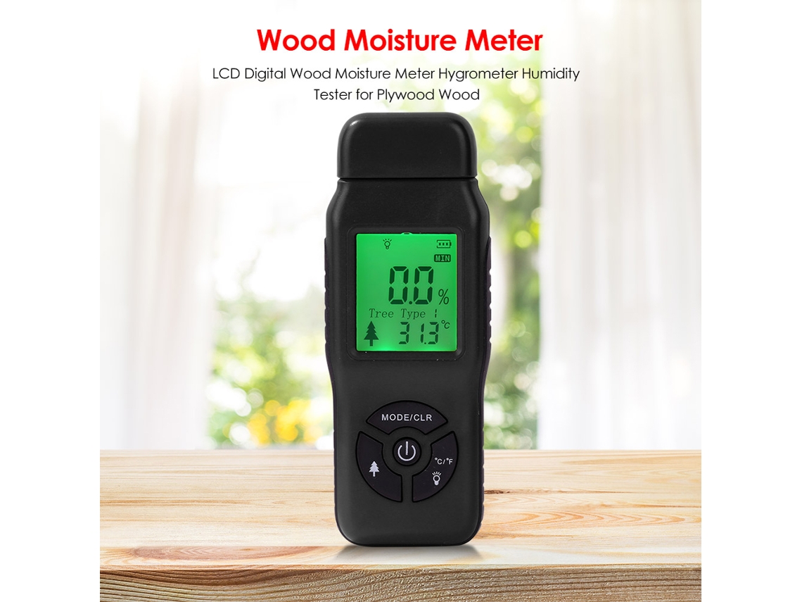 Medidor Digital De Humedad De La Madera Con Pantalla Lcd Y Sonda De Acero Inoxidable.