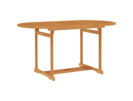 MAISON EXCLUSIVE Mesa de jardín de madera maciza de teca 150x90x75 cm