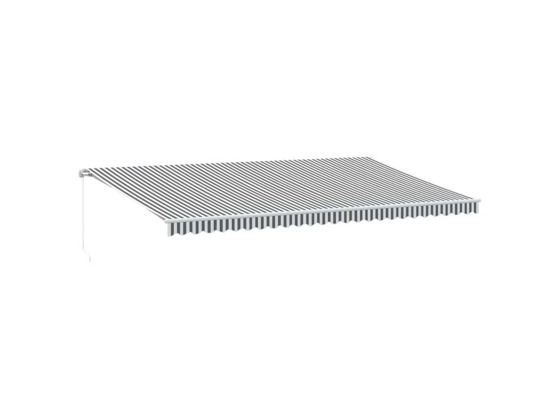 Maison Exclusive - Toldo Retráctil Manual Gris Antracita Y Blanco 600x350 Cm