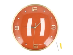 Reloj de pared redondo de cobre nórdico para el hogar, la sala de estar, la cocina y la oficina Kofihety
