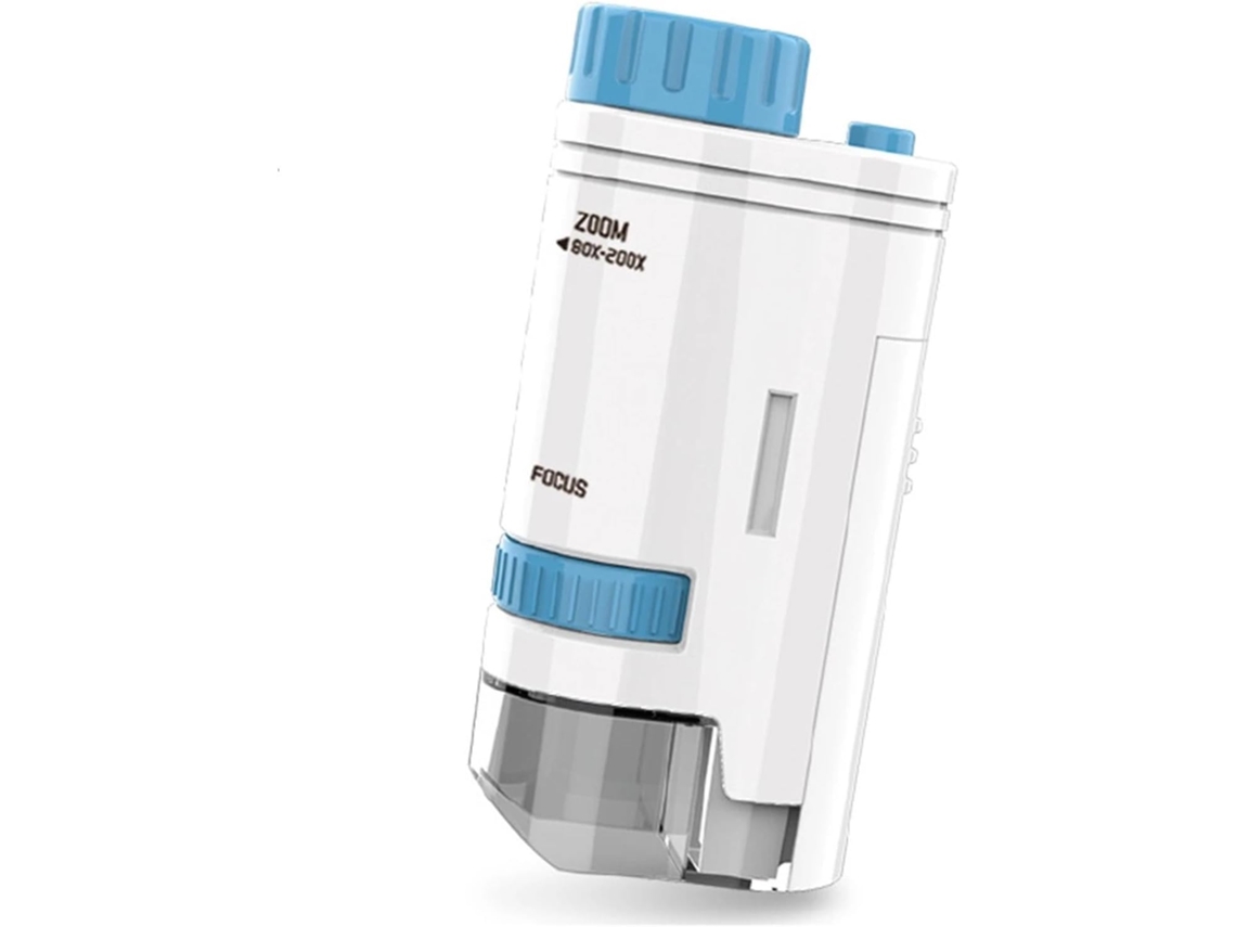 Microscopio Eléctrico Portátil De Bolsillo Con Aumento De 60-200x Y Luz Led.