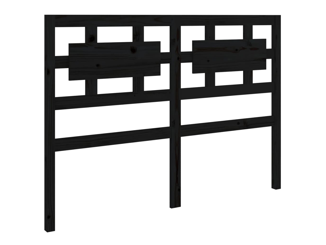Maison Exclusive - Cabecero De Cama Madera Maciza De Pino Negro 185,5x4x100 Cm
