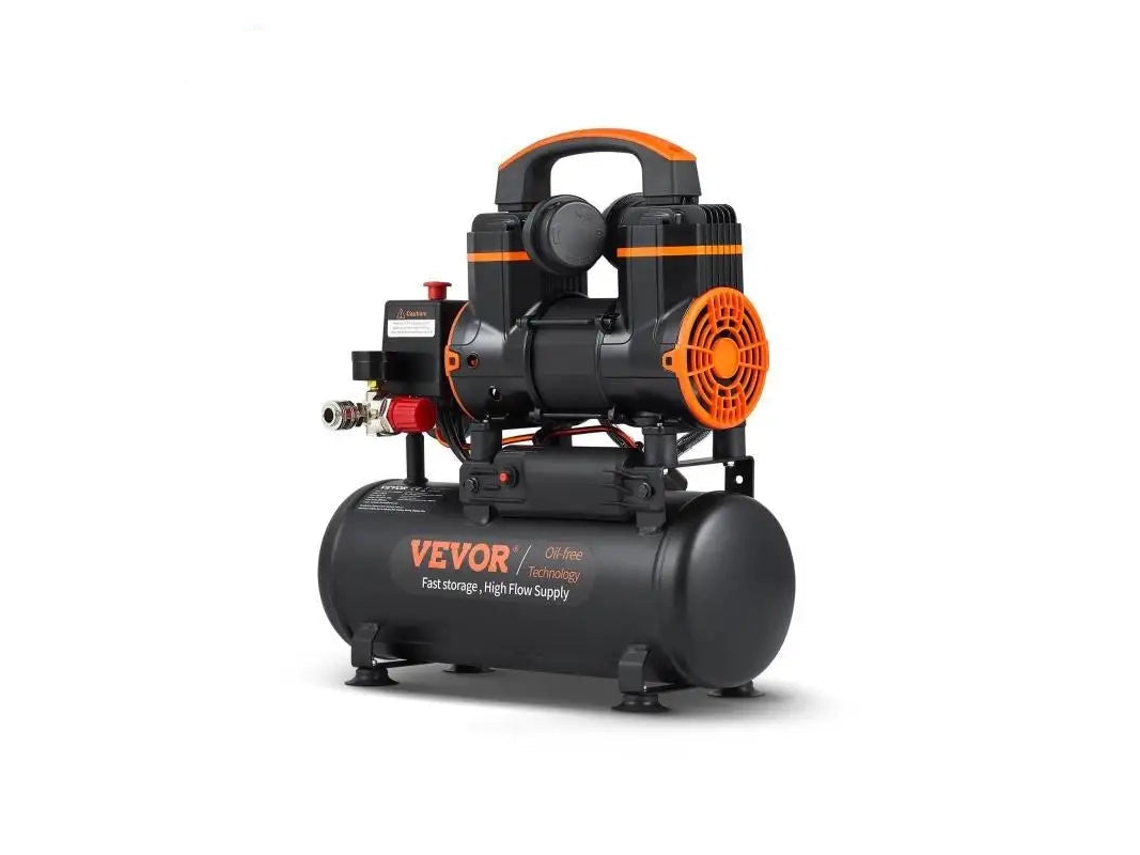 Compresor de aire eléctrico 900w-1800w, silencioso, sin aceite, 35l, color negro