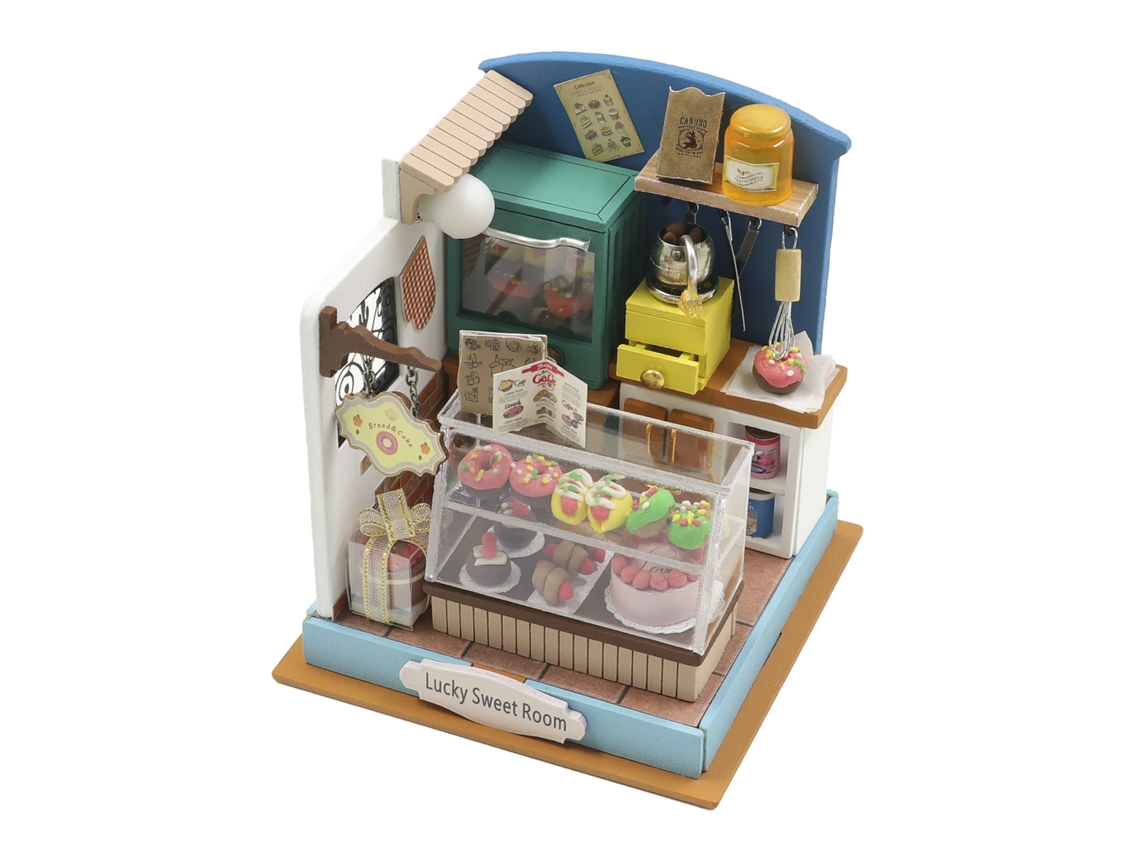 Modelo 3d De Lucky Bakery, Con Alto Nivel De Detalle, Luces Led, Dimensiones 9x8x8 Cm.