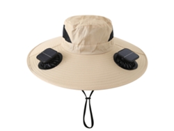(caqui Cuadrado) Sombrero Con Ventilador Solar, Recargable, Parasol Para Pesca Al Aire Libre Y Protección Solar