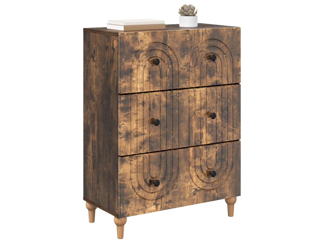 Maison Exclusive - Cajonera Roble Ahumado 66 X 34,5 X 90 Cm Madera De Ingeniería