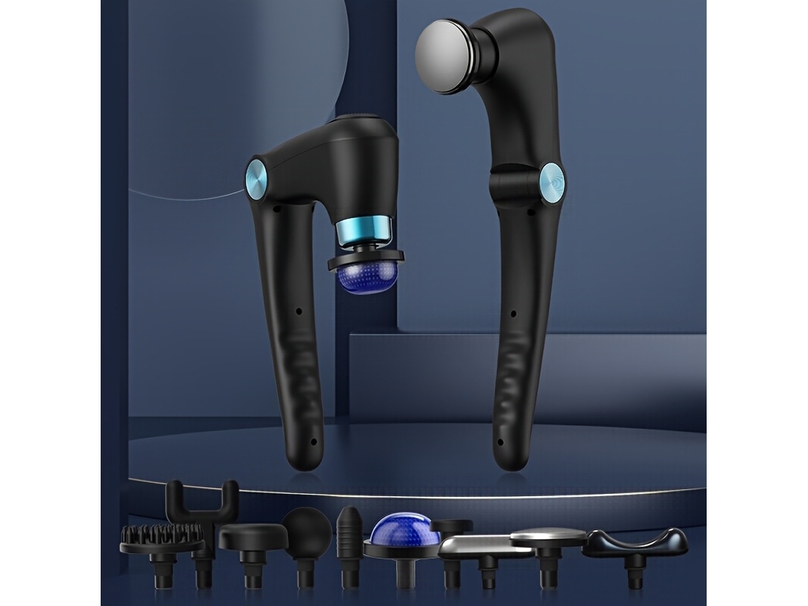 Pistola de masaje facial plegable recargable por USB con nueve niveles de intensidad y función de ajuste multiángulo, Co STELASPLEN