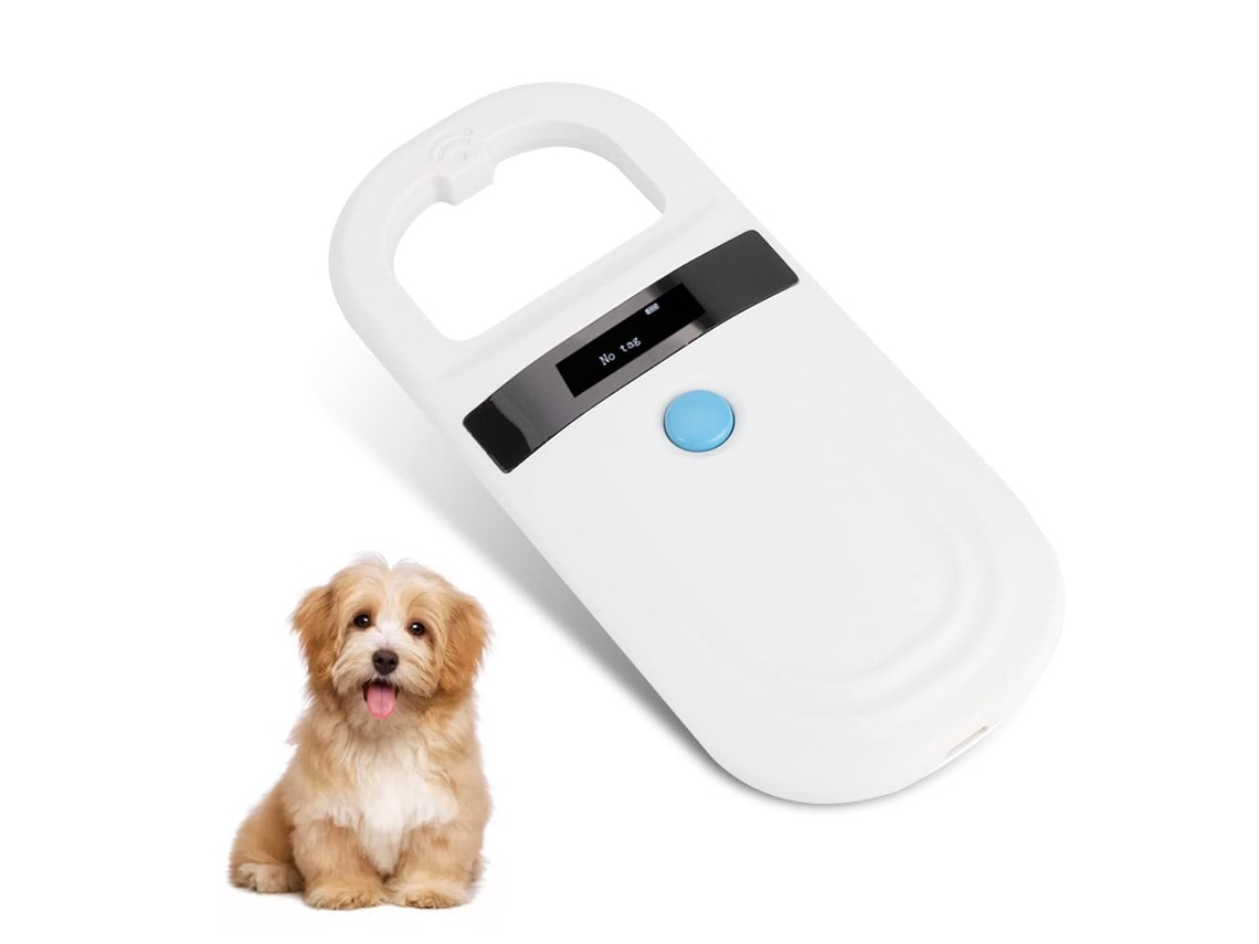 Leitor de Animais de Estimação Scanner Portátil de Identificação de Animais com Tela de Alto Brilho de 2,3 Cm para Rastreamento de Animais
