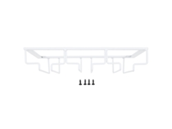Soporte metálico para copas de vino bajo armario, 30x22,5 cm, blanco