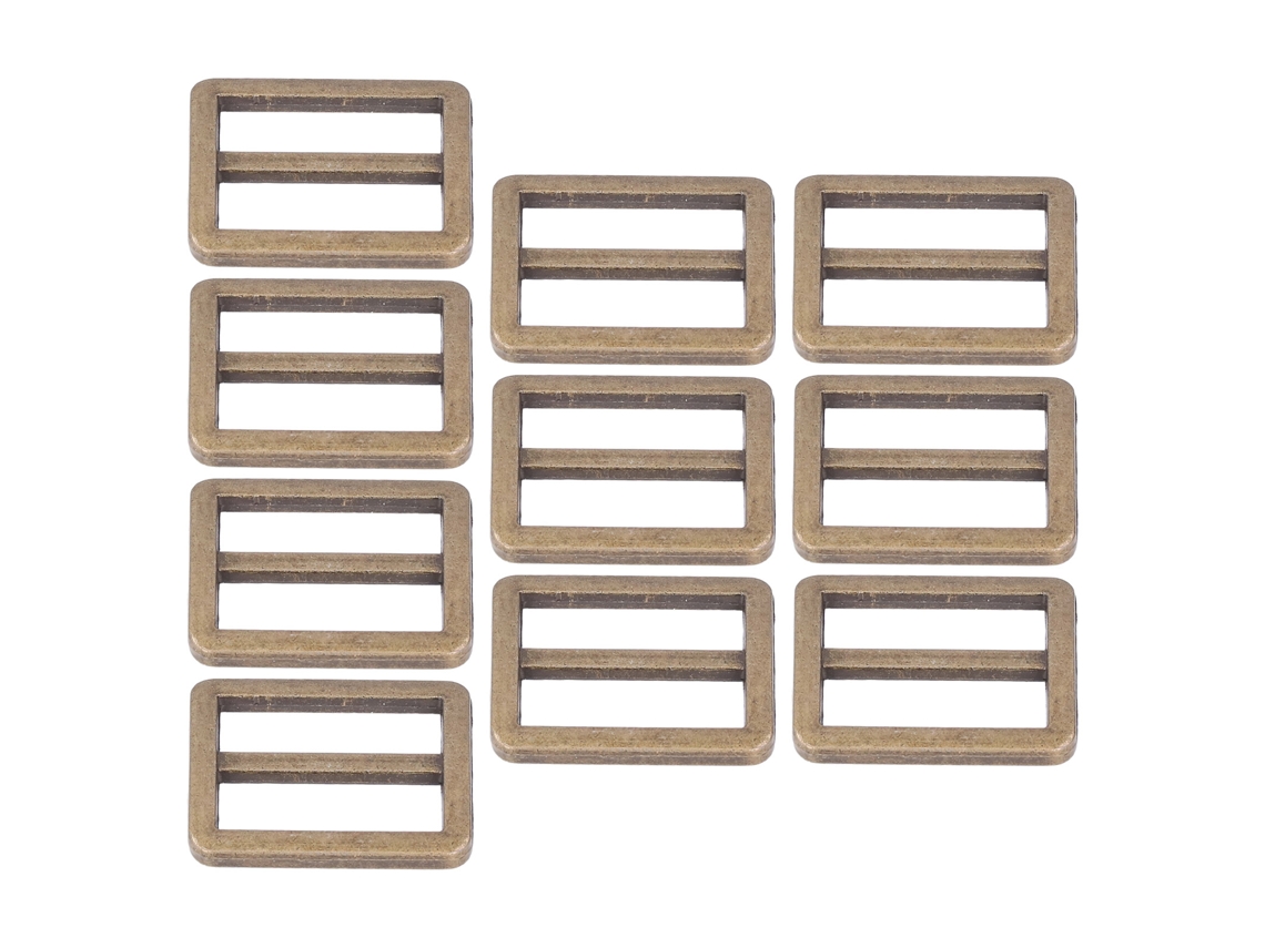 10 Piezas De Deslizadores De Metal De Aleación De Zinc Duraderos Para Mochilas, Maletas, Bricolaje, Bronce, 25 Mm
