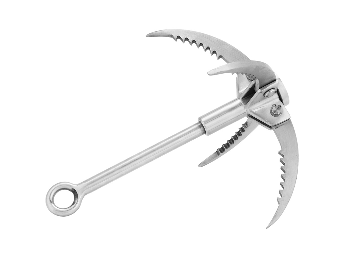 Gancho De Escalada Plegable De Acero Inoxidable Con Agarres Antideslizantes Para Escalada, Aventura Y Rescate.