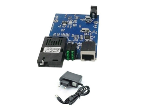 convertidor de Medios de Fibra Óptica Para Ethernet Switch Pcba SLOWMOOSE (con Fuente de Alimentación)