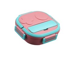 Fiambrera Bento Con Tenedor, 2 Compartimentos, Impermeable, Reutilizable, Para Niños, Adultos, Escuela Y Oficina.