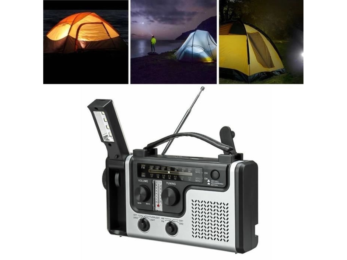 Rádio De Manivela Solar Portátil Receptor De Rádio Multibanda Am Fm Sw Com Vídeo Walkman