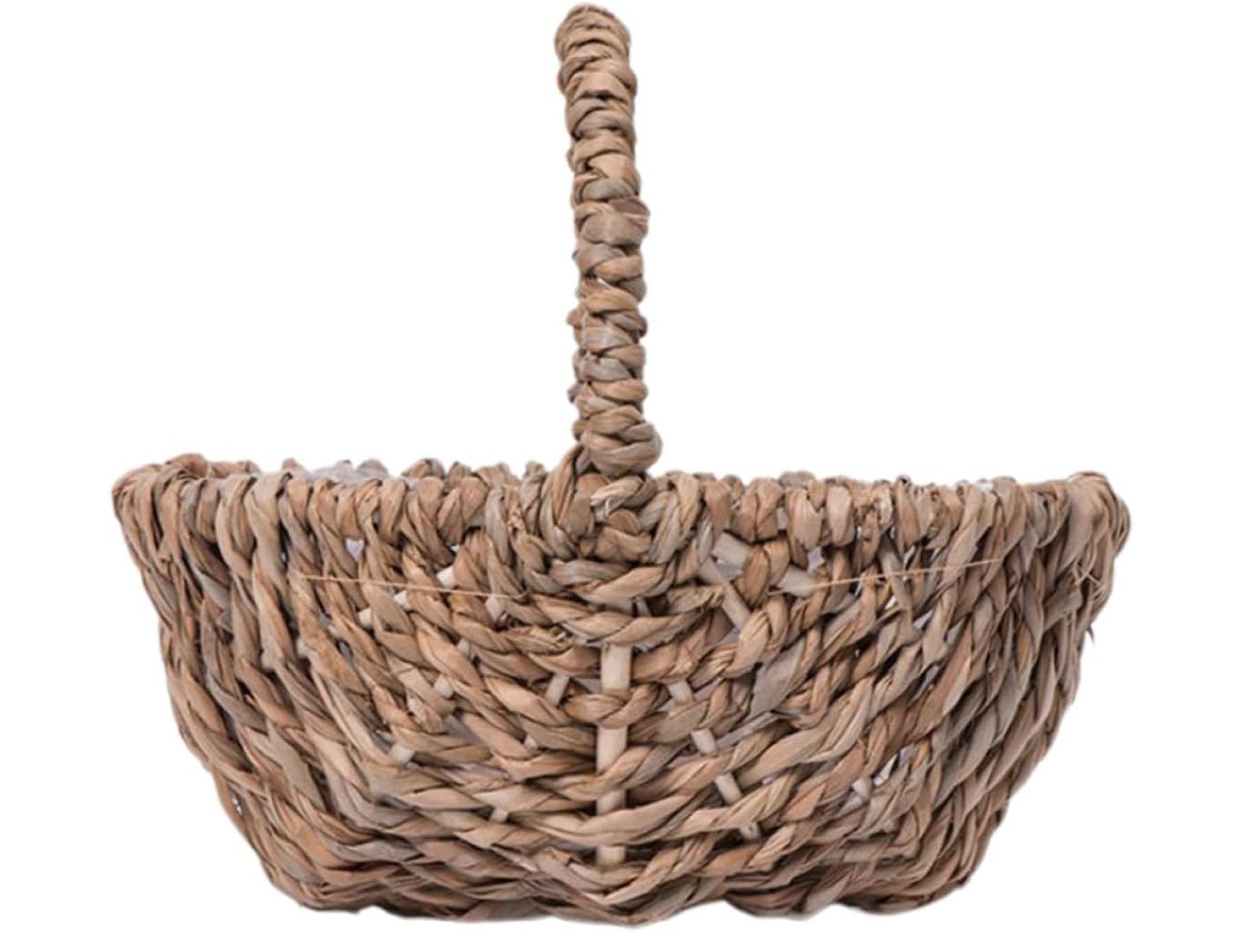 Panier En Osier Tressé Petit À Fleurs Para Almacenamiento Élégant Les De Mariage