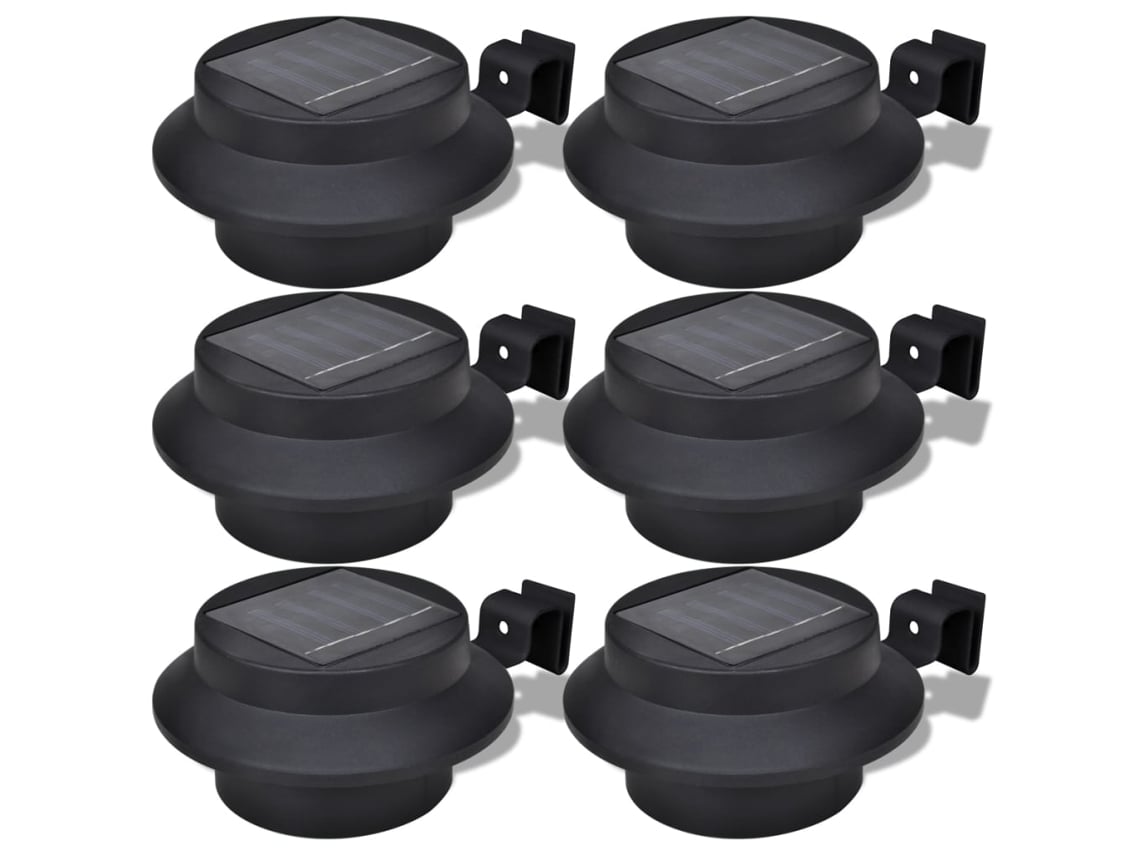 Farola Jardin VIDAXL Negro Plástico (12 x 6.35)