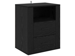 Maison Exclusive - Armario De Noche Con Cajón Roble Negro 35 X 50 X 60 Cm
