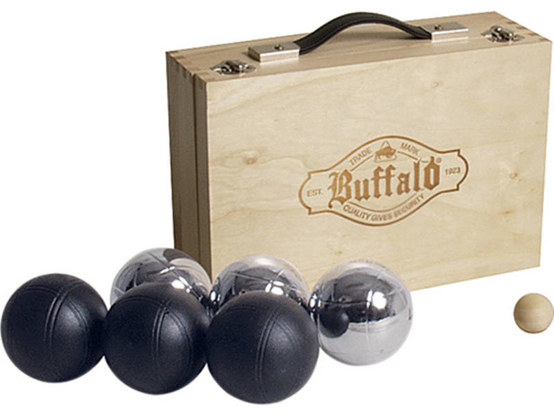 Juego de bolas con recubrimiento de polvo en caja de madera