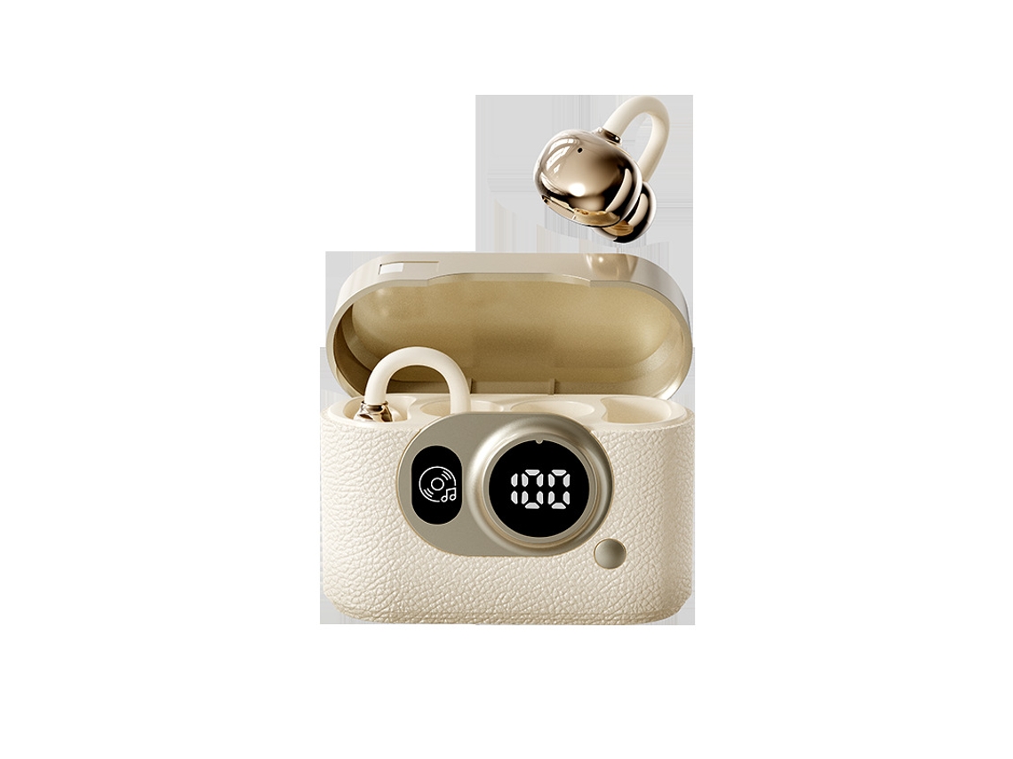 Auriculares Inalámbricos Bluetooth Gts17 2026 Con Clip, Estilo Cámara Retro, Textura De Cuero, Compatibles Con Aplicaciones.